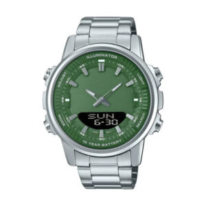 ساعت مچی عقربه‌ای کوارتز مردانه مدل پمپی دوزمانه کد 02