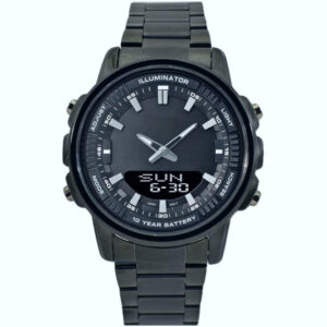 ساعت مچی عقربه‌ای کوارتز مردانه مدل پمپی دوزمانه کد 01