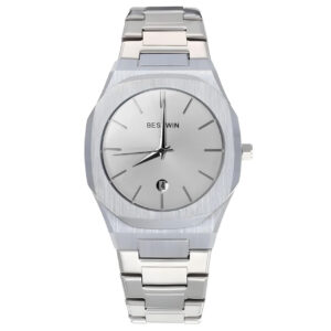 ساعت مچی عقربه‌ای کوارتز مردانه مدل کلاسیک صفحه خطی کد 008